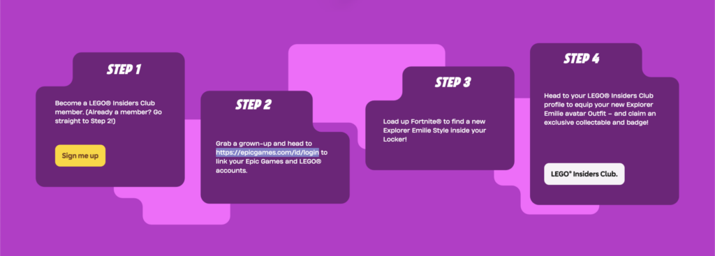 LEGO Insiders Club Fortnite skin